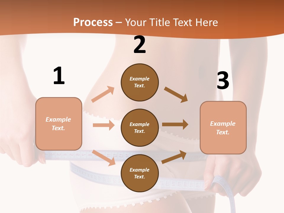 Woman Measuring Perfect Shape Of Beautiful Thigh. Healthy Lifestyles Concept PowerPoint Template