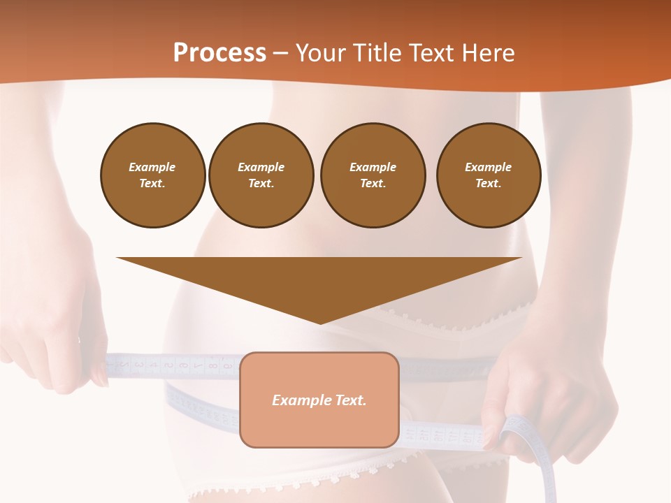 Woman Measuring Perfect Shape Of Beautiful Thigh. Healthy Lifestyles Concept PowerPoint Template