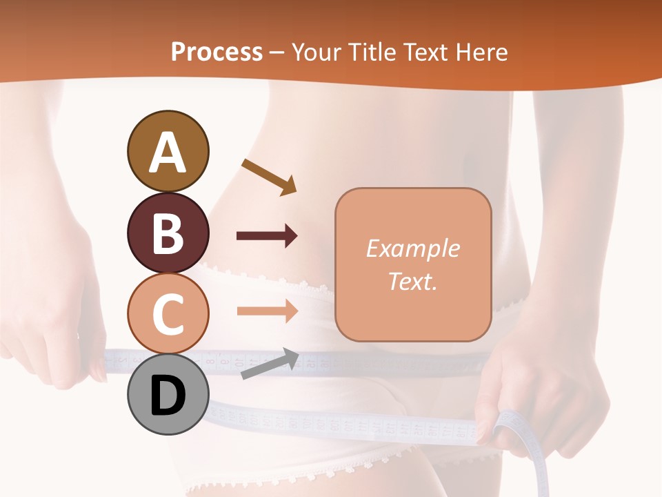 Woman Measuring Perfect Shape Of Beautiful Thigh. Healthy Lifestyles Concept PowerPoint Template
