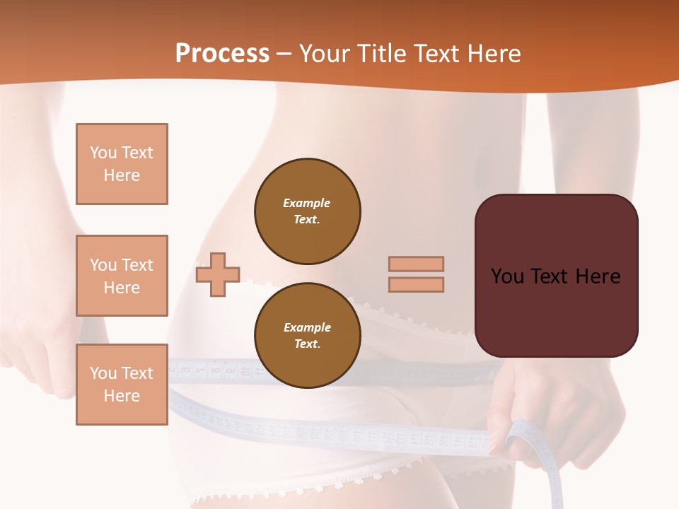 Woman Measuring Perfect Shape Of Beautiful Thigh. Healthy Lifestyles Concept PowerPoint Template