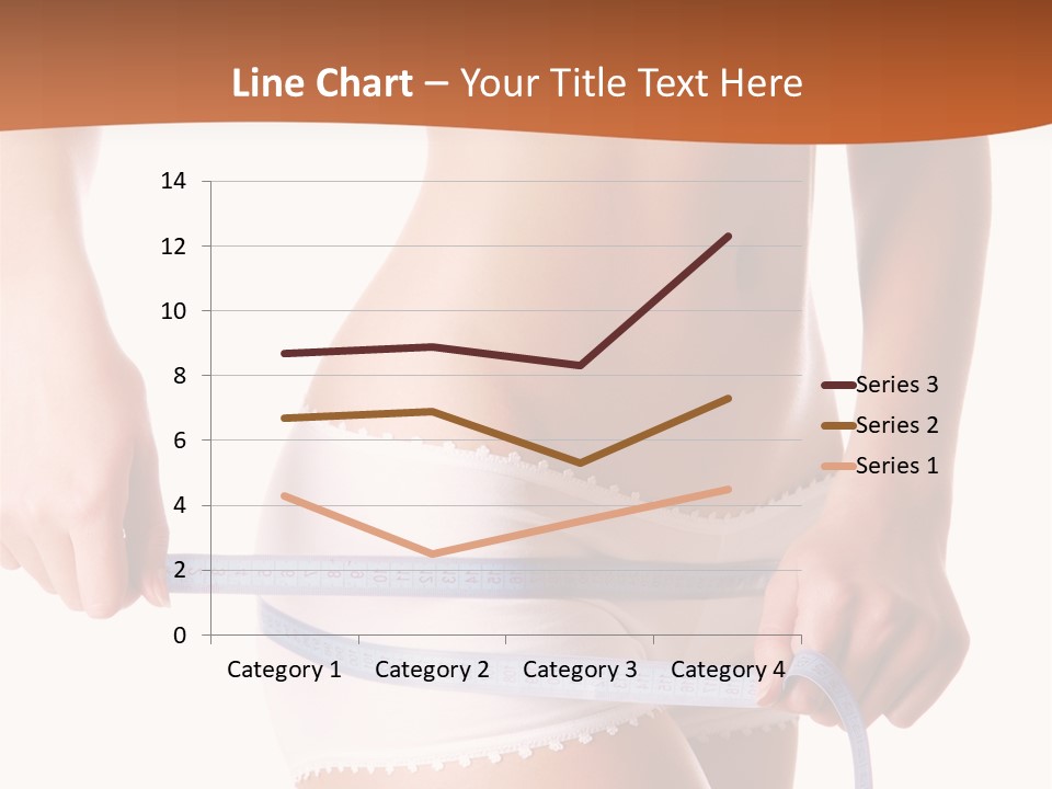 Woman Measuring Perfect Shape Of Beautiful Thigh. Healthy Lifestyles Concept PowerPoint Template