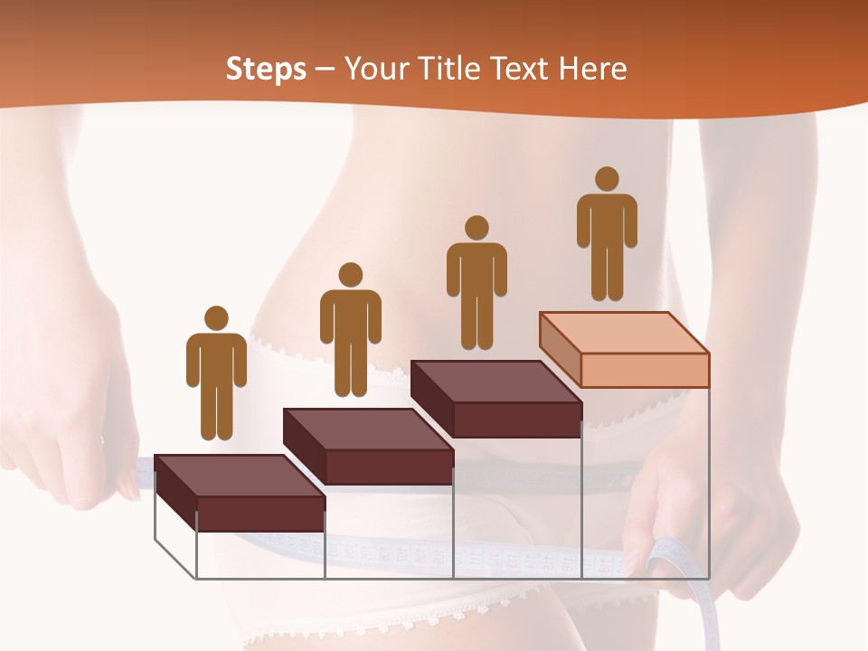 Woman Measuring Perfect Shape Of Beautiful Thigh. Healthy Lifestyles Concept PowerPoint Template