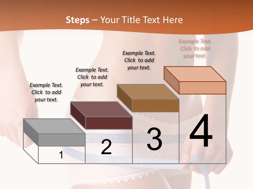 Woman Measuring Perfect Shape Of Beautiful Thigh. Healthy Lifestyles Concept PowerPoint Template