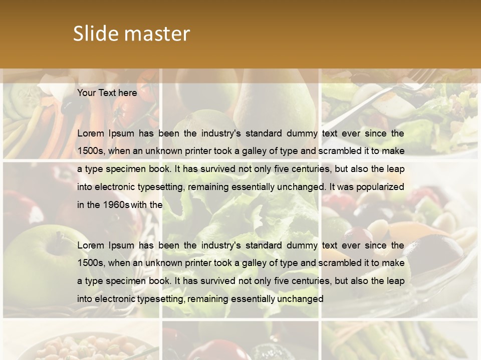 Healthy Vegetables And Fruit Food - Collage PowerPoint Template