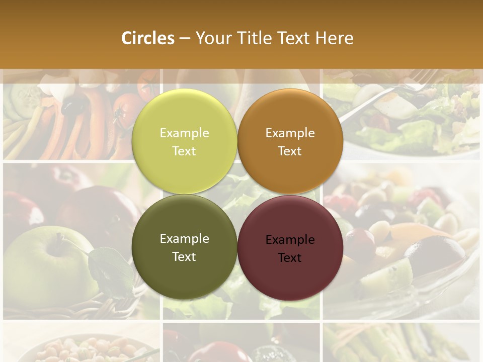 Healthy Vegetables And Fruit Food - Collage PowerPoint Template