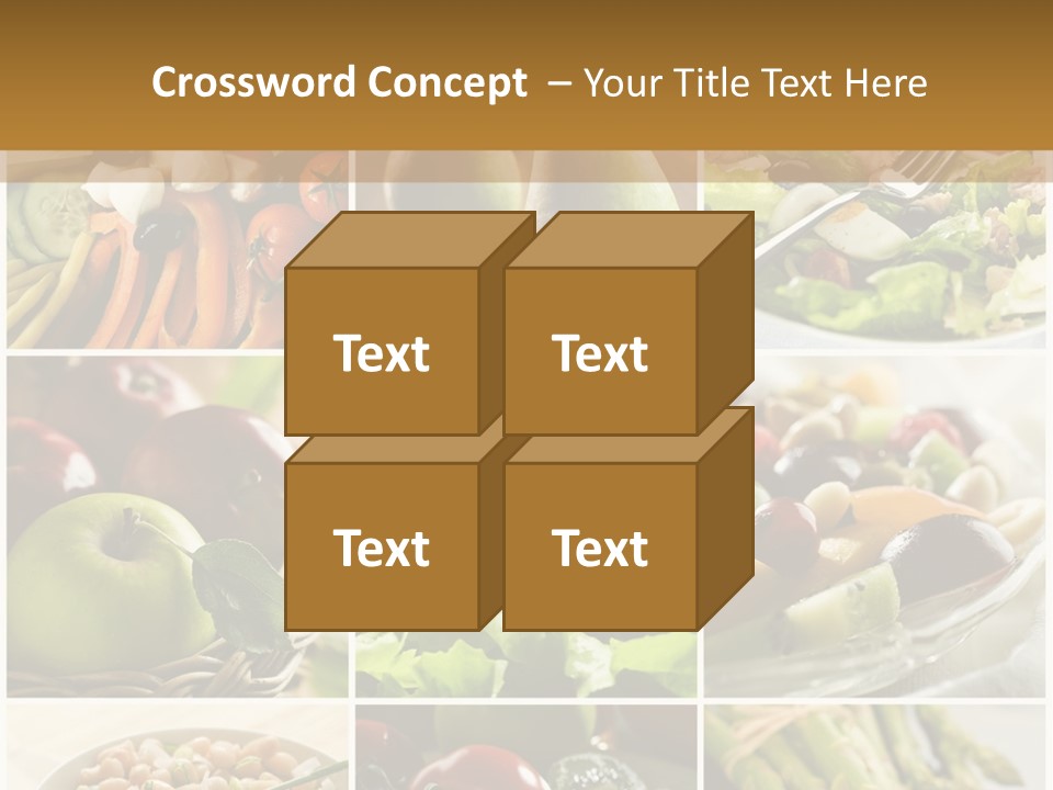Healthy Vegetables And Fruit Food - Collage PowerPoint Template