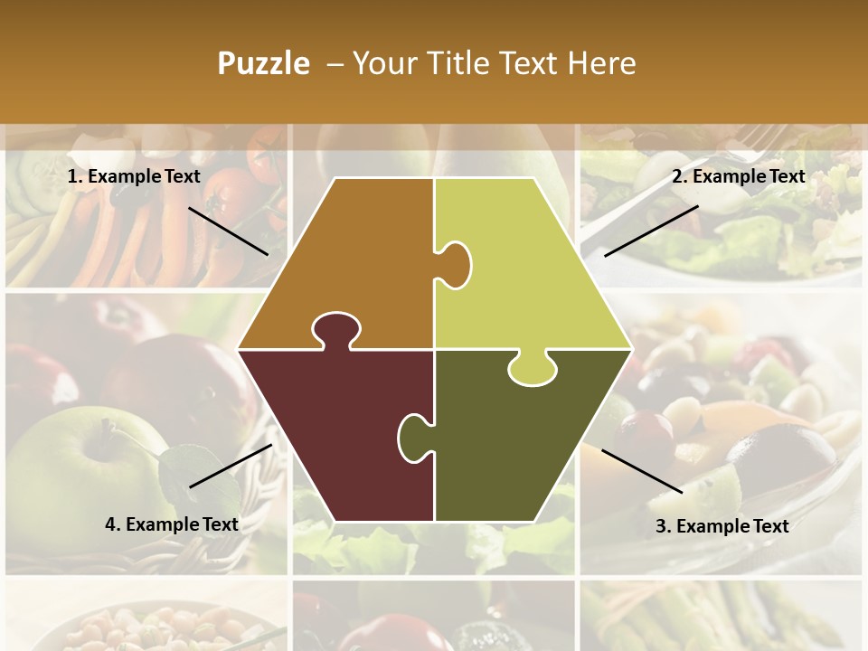 Healthy Vegetables And Fruit Food - Collage PowerPoint Template