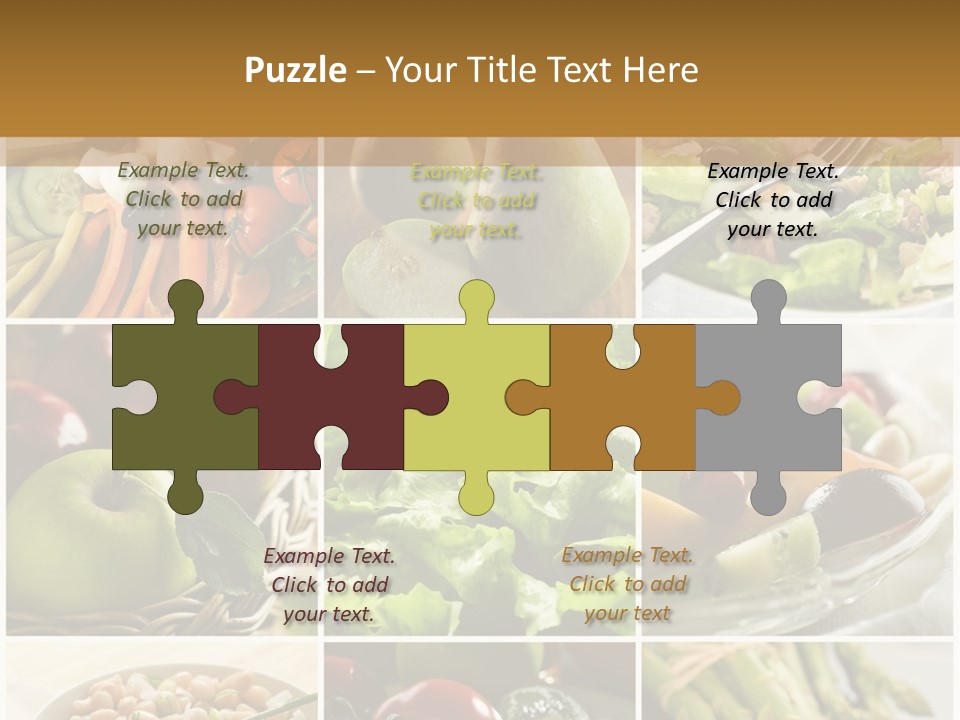 Healthy Vegetables And Fruit Food - Collage PowerPoint Template