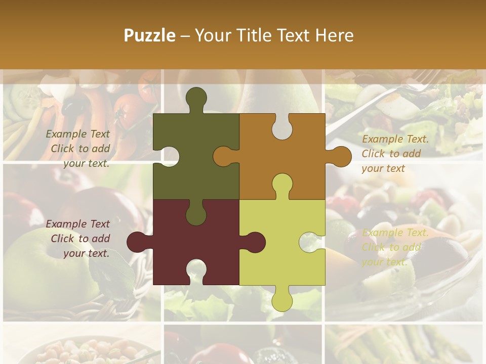 Healthy Vegetables And Fruit Food - Collage PowerPoint Template