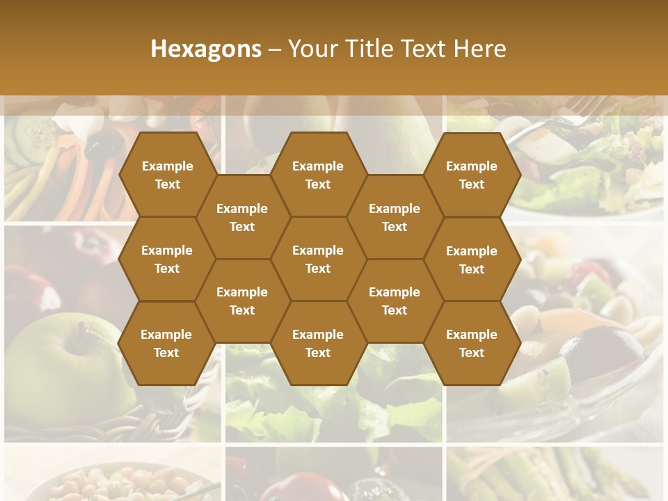 Healthy Vegetables And Fruit Food - Collage PowerPoint Template