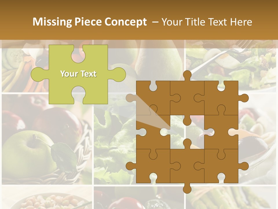 Healthy Vegetables And Fruit Food - Collage PowerPoint Template