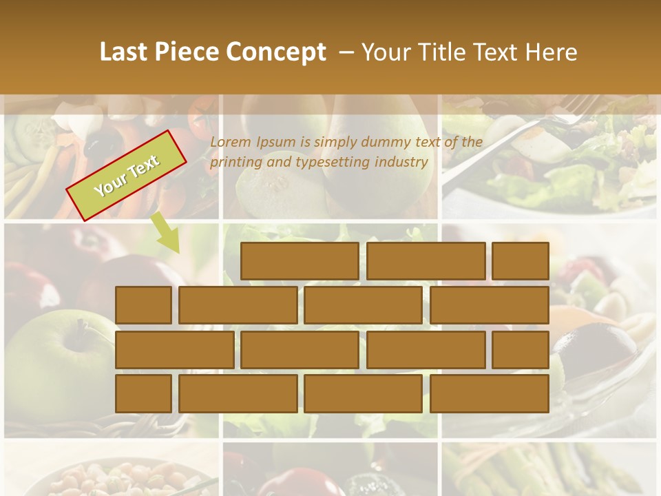 Healthy Vegetables And Fruit Food - Collage PowerPoint Template