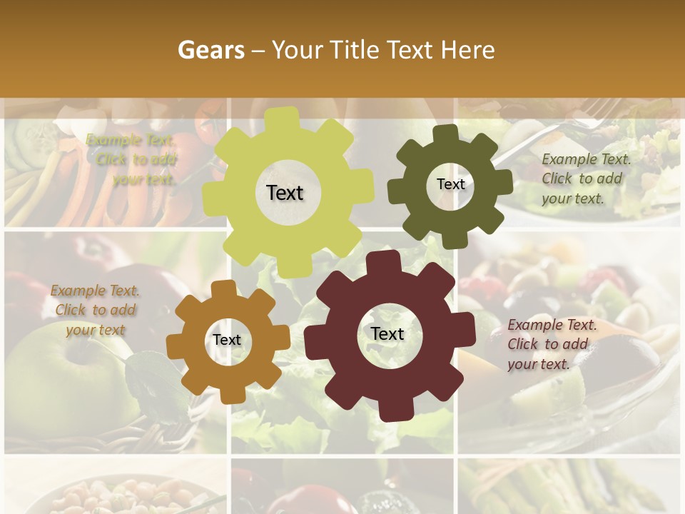 Healthy Vegetables And Fruit Food - Collage PowerPoint Template