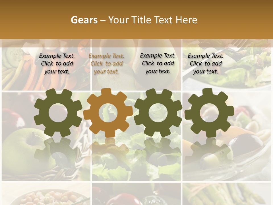 Healthy Vegetables And Fruit Food - Collage PowerPoint Template