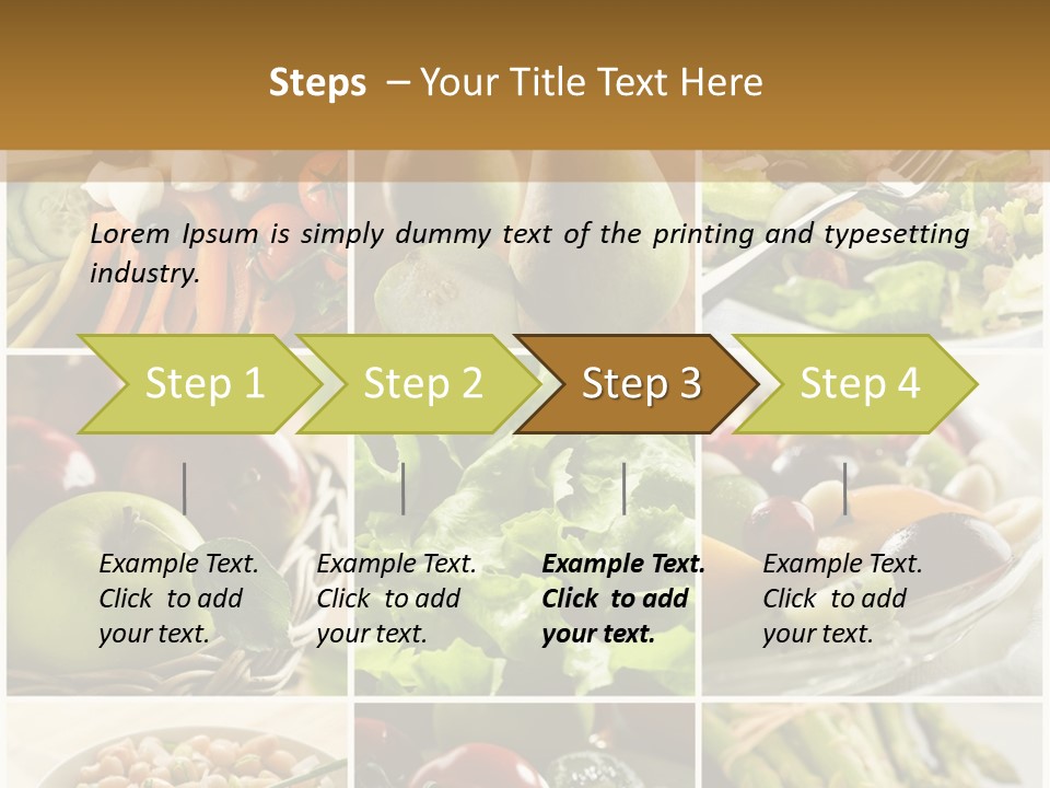 Healthy Vegetables And Fruit Food - Collage PowerPoint Template