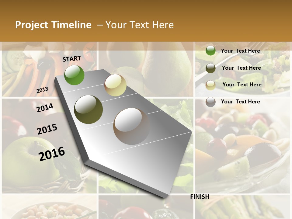 Healthy Vegetables And Fruit Food - Collage PowerPoint Template