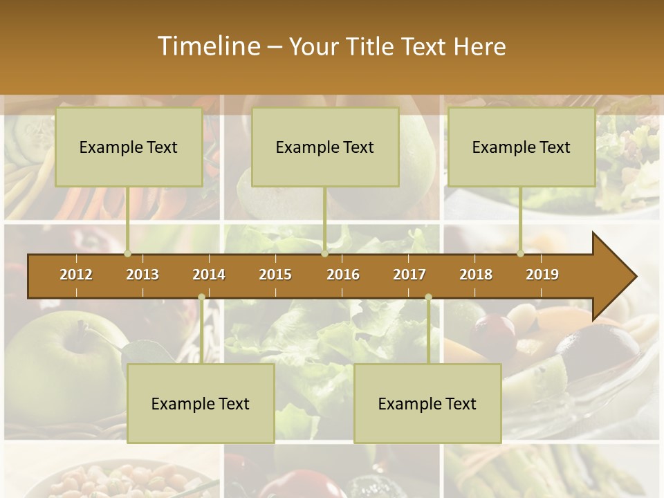 Healthy Vegetables And Fruit Food - Collage PowerPoint Template