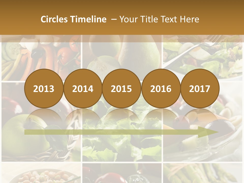 Healthy Vegetables And Fruit Food - Collage PowerPoint Template