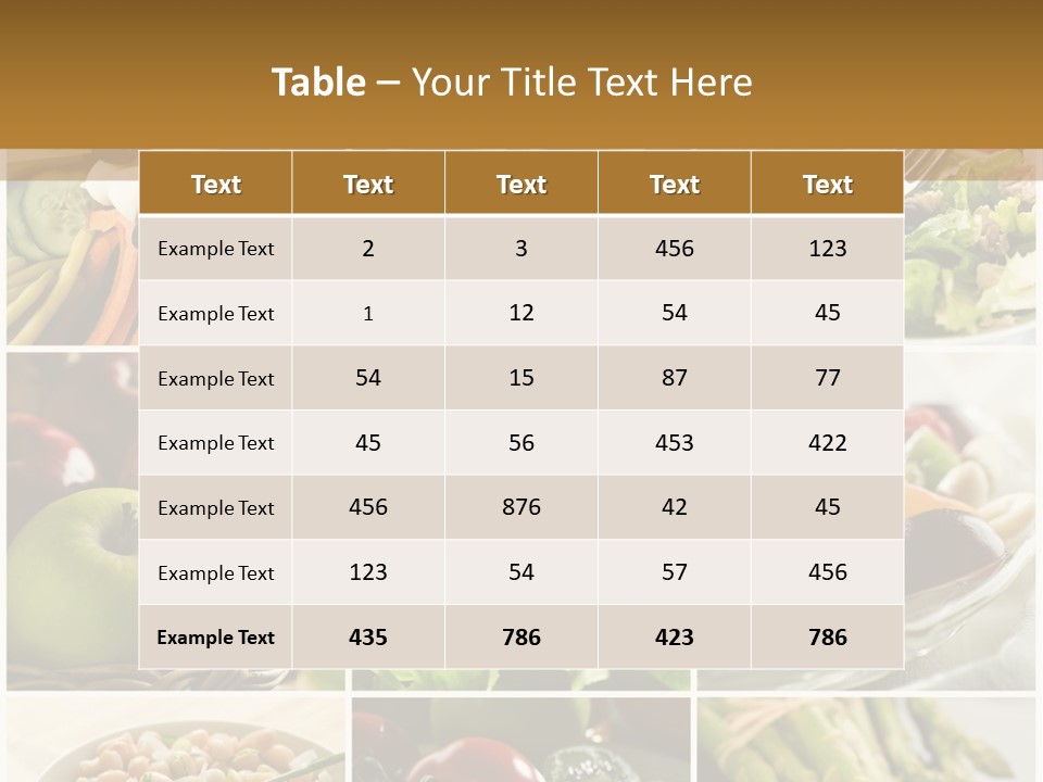 Healthy Vegetables And Fruit Food - Collage PowerPoint Template