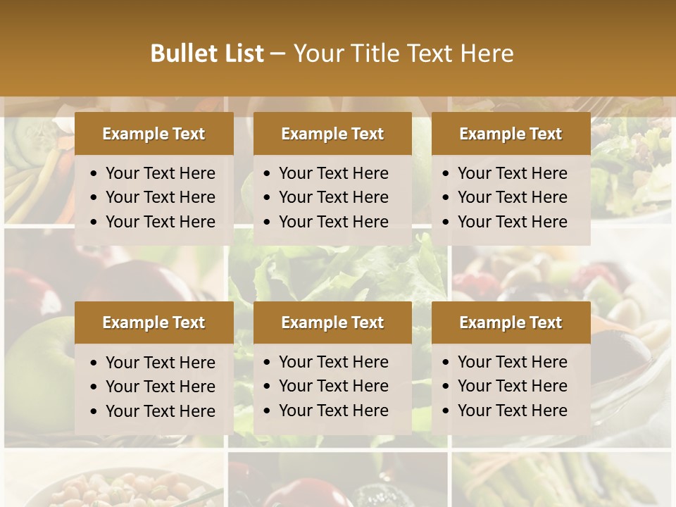 Healthy Vegetables And Fruit Food - Collage PowerPoint Template