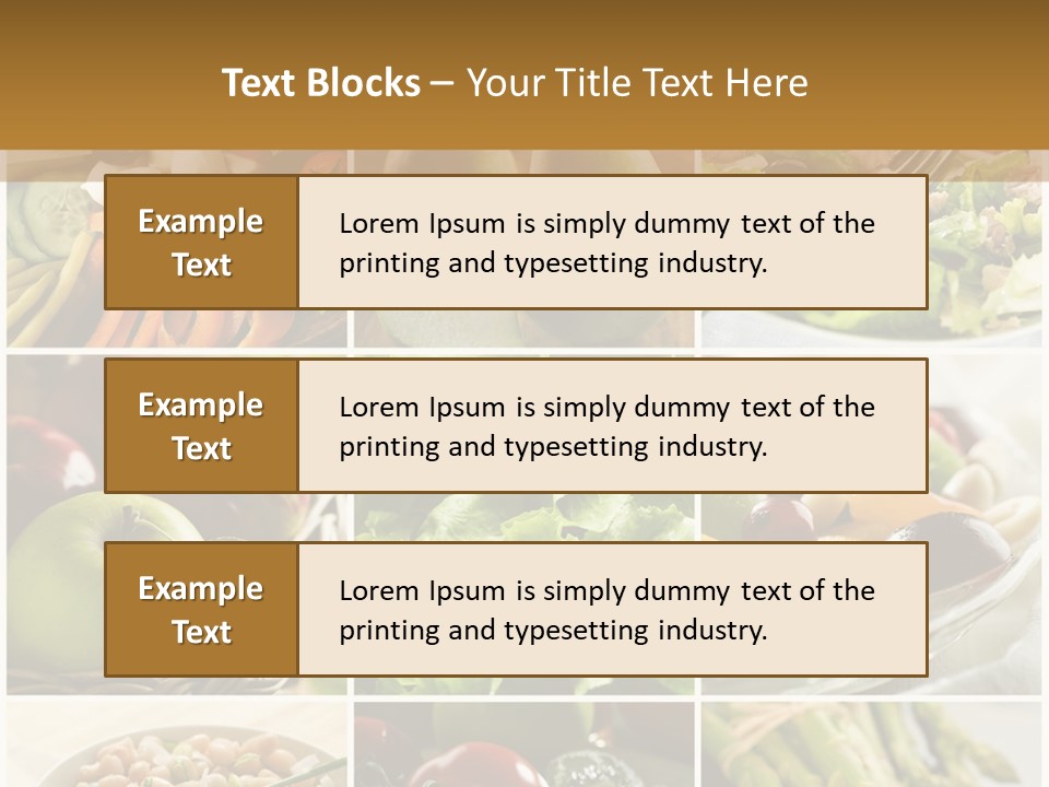 Healthy Vegetables And Fruit Food - Collage PowerPoint Template