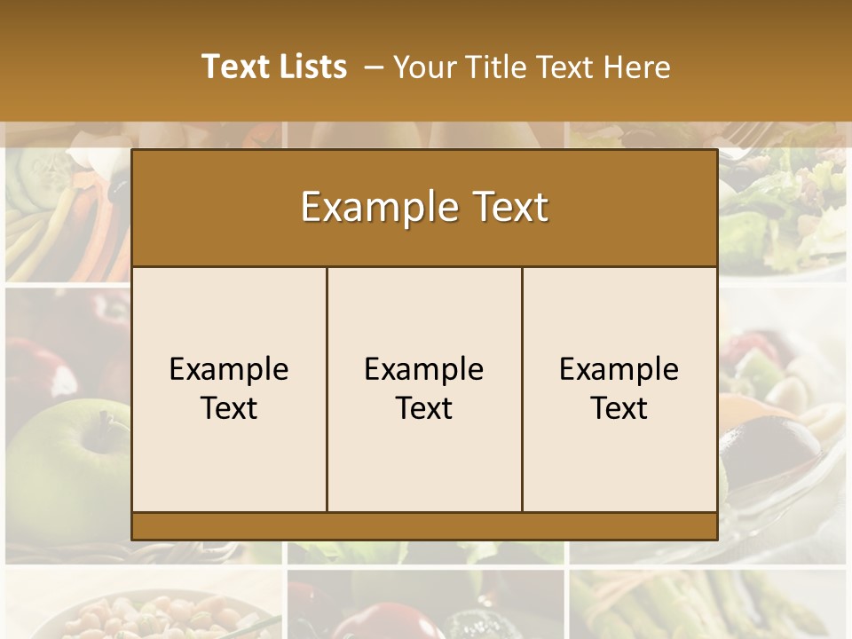 Healthy Vegetables And Fruit Food - Collage PowerPoint Template