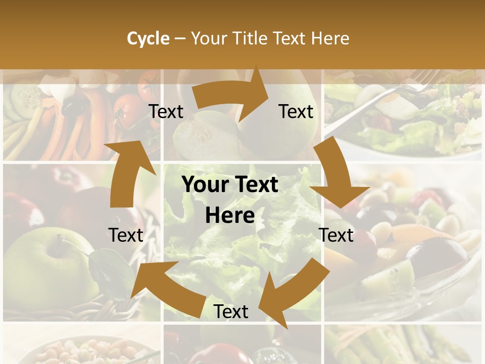 Healthy Vegetables And Fruit Food - Collage PowerPoint Template