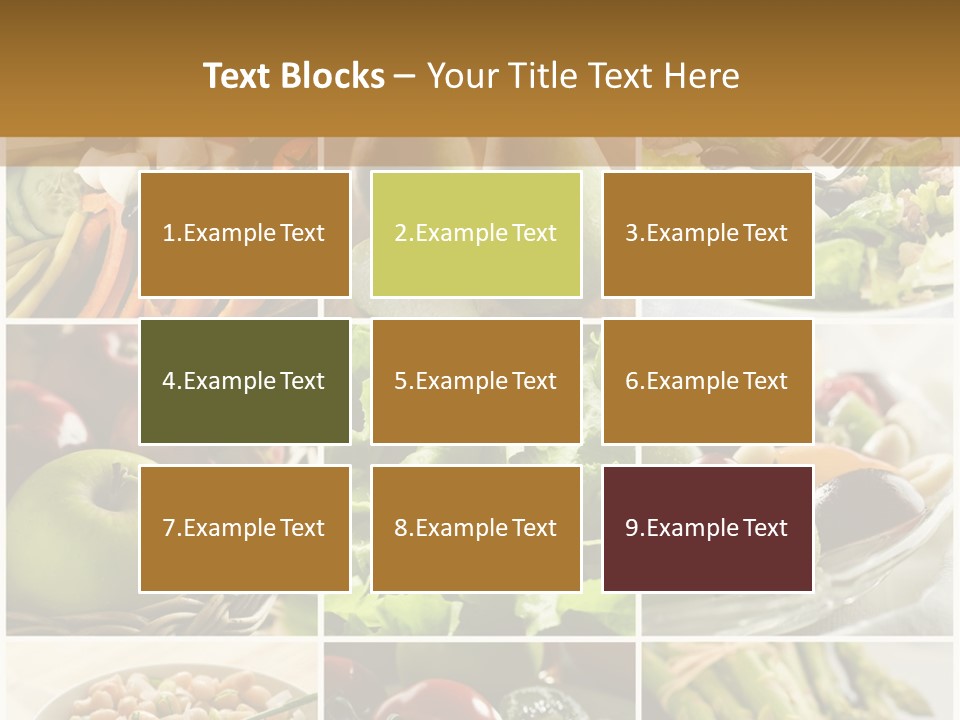 Healthy Vegetables And Fruit Food - Collage PowerPoint Template