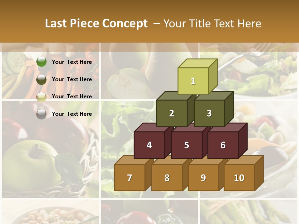 Healthy Vegetables And Fruit Food - Collage PowerPoint Template