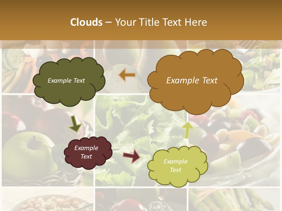 Healthy Vegetables And Fruit Food - Collage PowerPoint Template