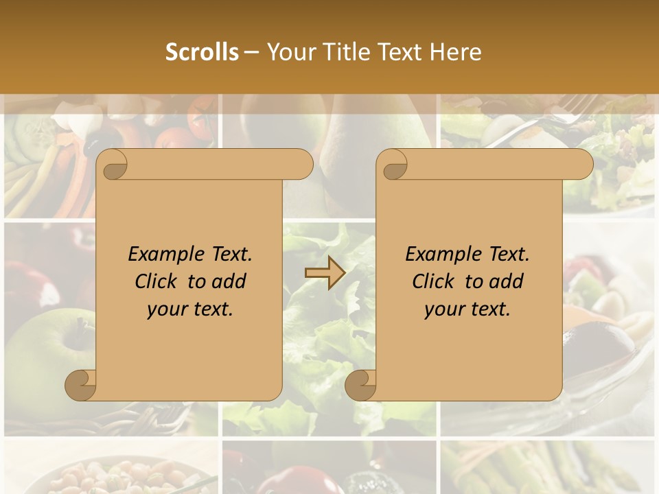 Healthy Vegetables And Fruit Food - Collage PowerPoint Template