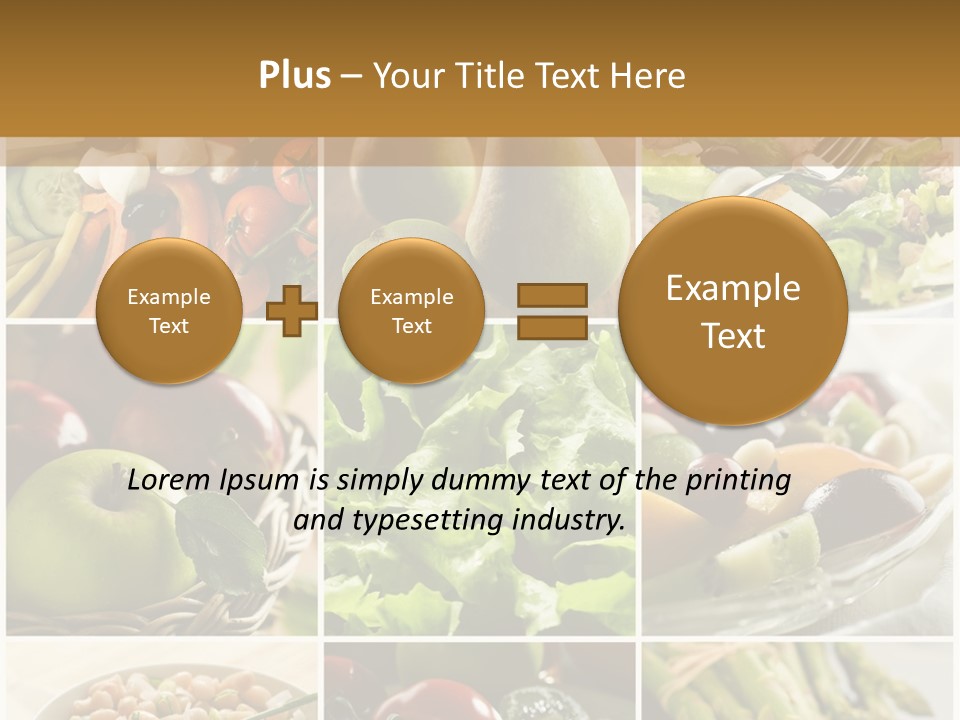 Healthy Vegetables And Fruit Food - Collage PowerPoint Template