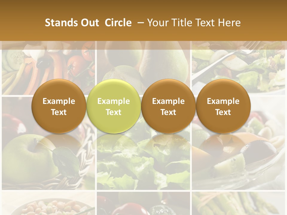 Healthy Vegetables And Fruit Food - Collage PowerPoint Template