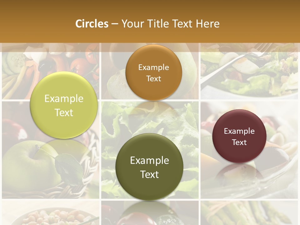 Healthy Vegetables And Fruit Food - Collage PowerPoint Template