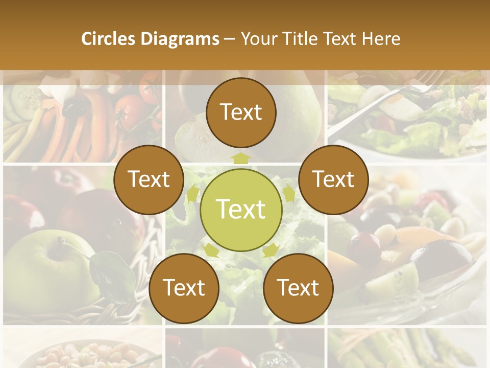 Healthy Vegetables And Fruit Food - Collage PowerPoint Template