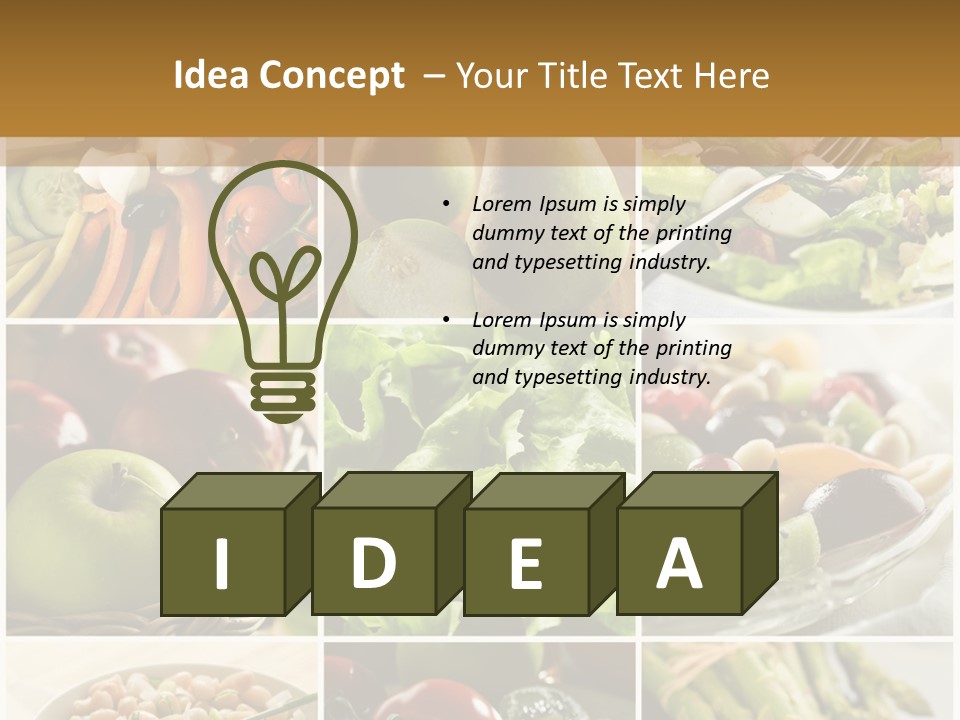 Healthy Vegetables And Fruit Food - Collage PowerPoint Template