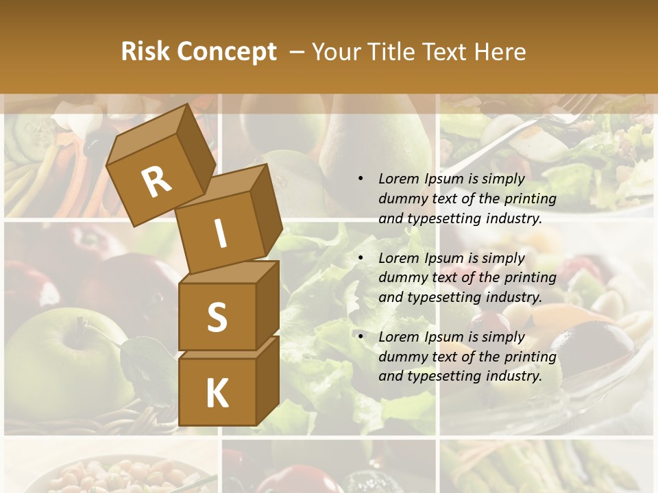 Healthy Vegetables And Fruit Food - Collage PowerPoint Template