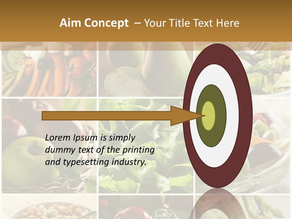 Healthy Vegetables And Fruit Food - Collage PowerPoint Template