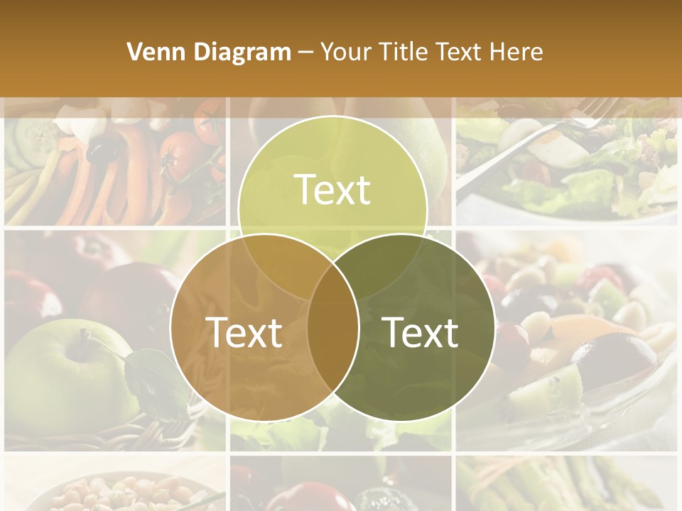 Healthy Vegetables And Fruit Food - Collage PowerPoint Template