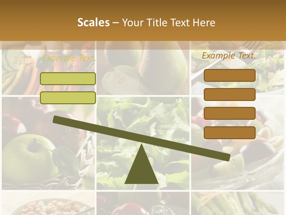 Healthy Vegetables And Fruit Food - Collage PowerPoint Template
