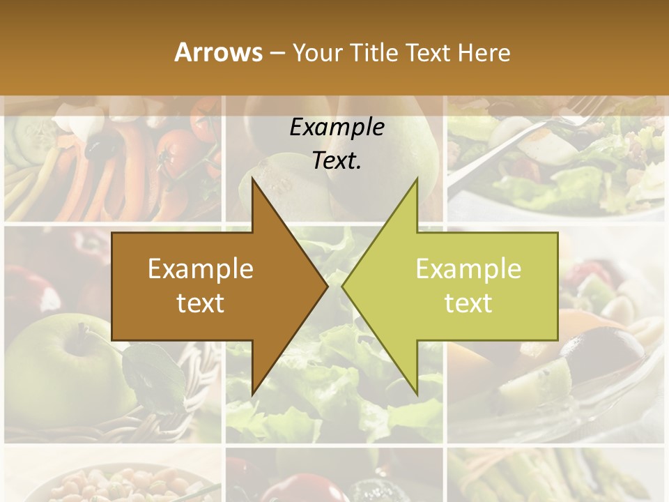 Healthy Vegetables And Fruit Food - Collage PowerPoint Template