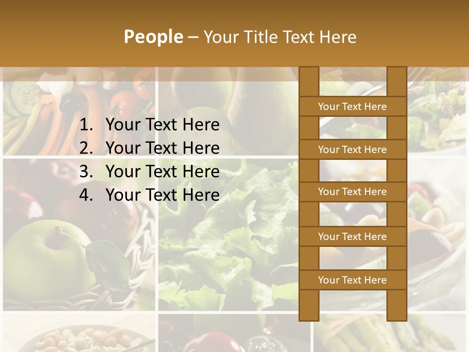 Healthy Vegetables And Fruit Food - Collage PowerPoint Template