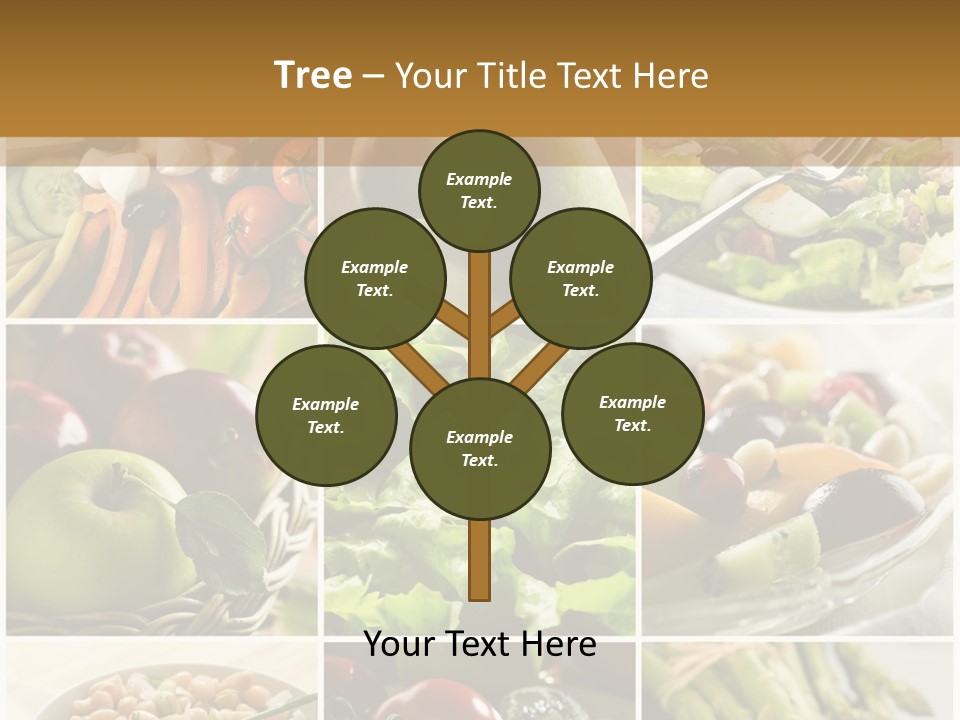 Healthy Vegetables And Fruit Food - Collage PowerPoint Template