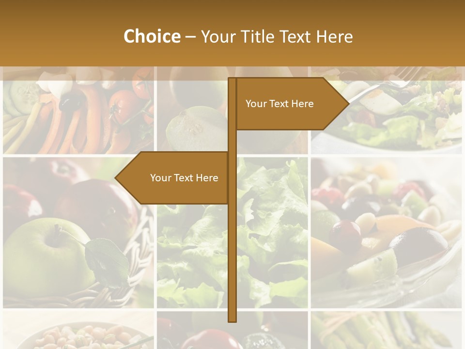 Healthy Vegetables And Fruit Food - Collage PowerPoint Template