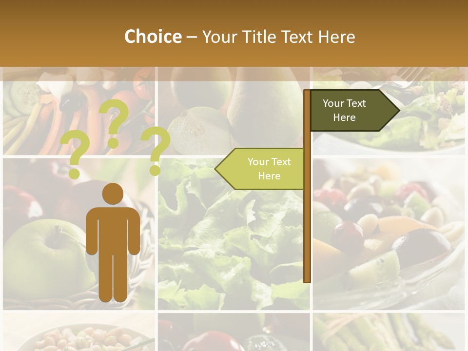 Healthy Vegetables And Fruit Food - Collage PowerPoint Template