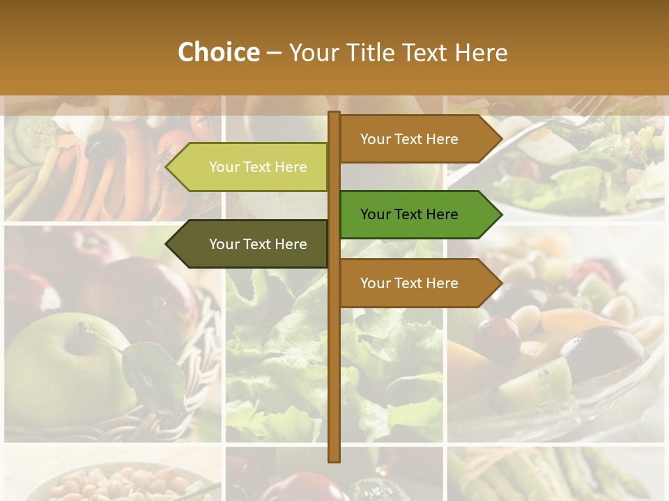 Healthy Vegetables And Fruit Food - Collage PowerPoint Template