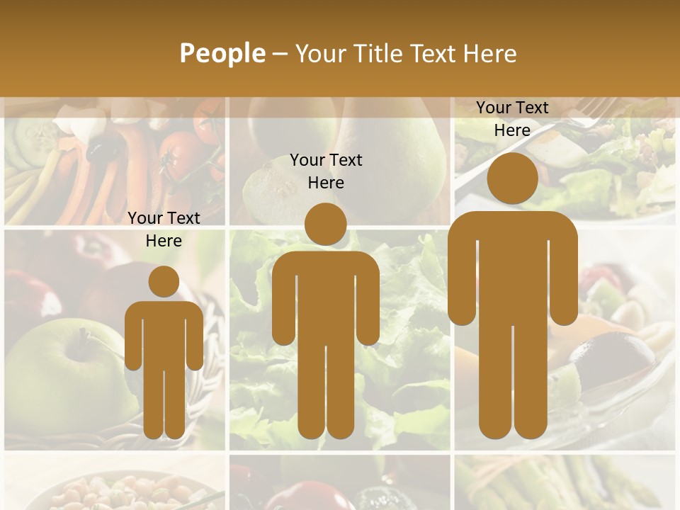 Healthy Vegetables And Fruit Food - Collage PowerPoint Template