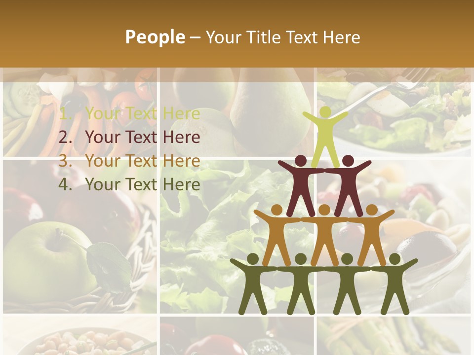 Healthy Vegetables And Fruit Food - Collage PowerPoint Template