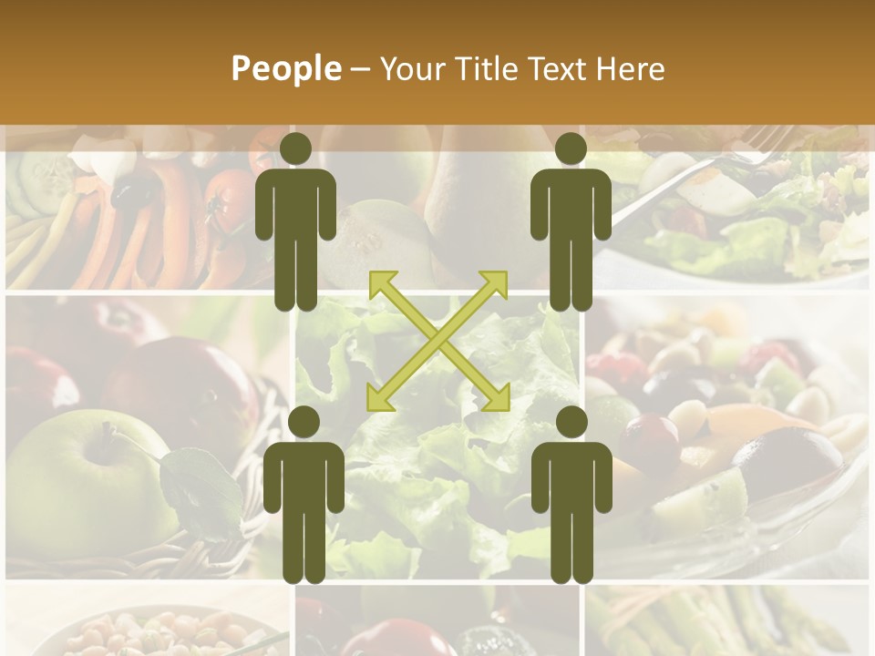 Healthy Vegetables And Fruit Food - Collage PowerPoint Template