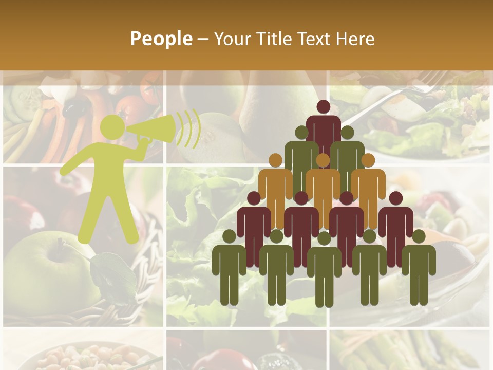 Healthy Vegetables And Fruit Food - Collage PowerPoint Template